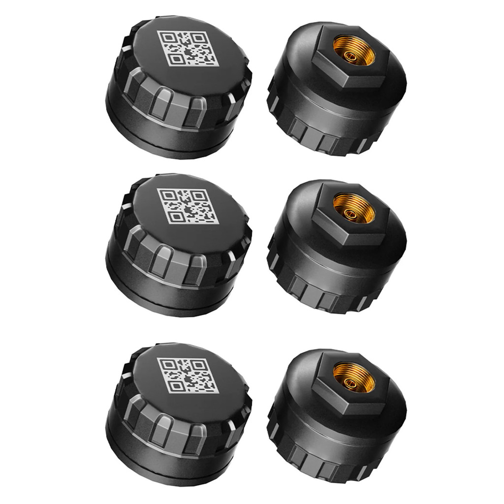 6 buah Sistem Pemantauan Tekanan Ban Truk RV Bluetooth TPMS 6 Sensor Tekanan Ban Eksternal dengan Al