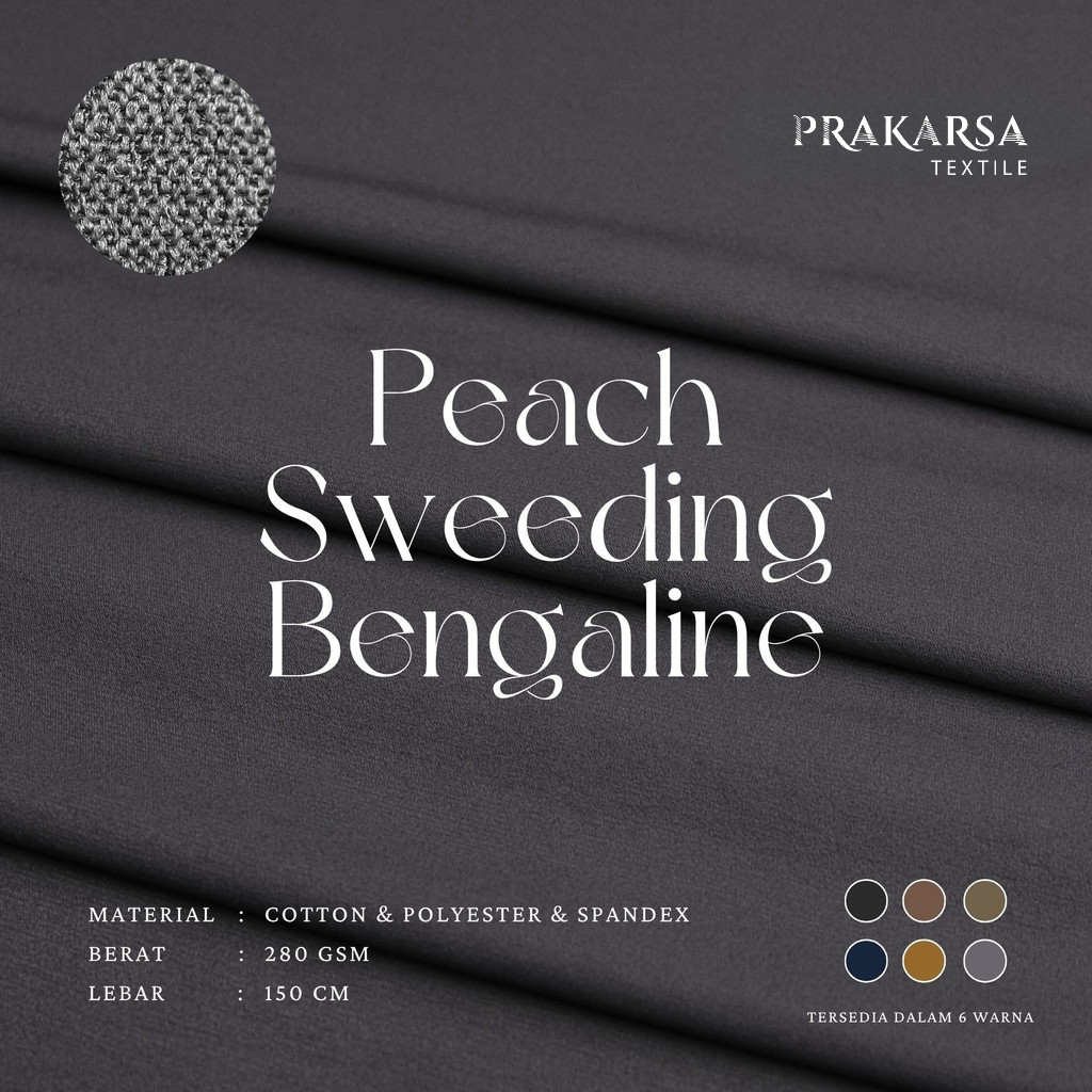 PEACH SWEEDING BENGALINE KAIN STRETCH UNTUK CELANA ROK BLAZER