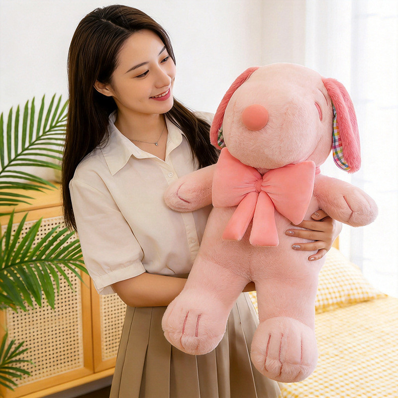 New Sakura Snoopy plush toy, pink Snoopy doll