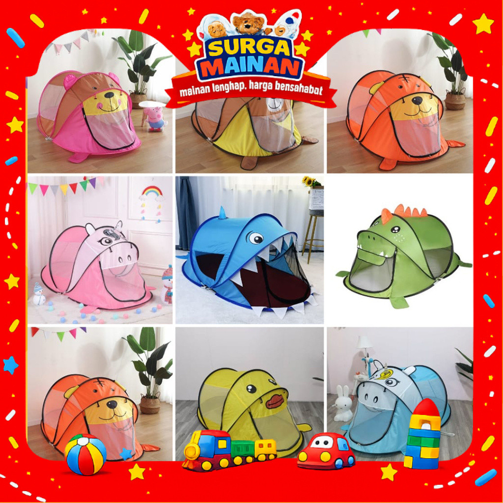 [SURGAMAINAN] [SMN228] Tenda Anak Karakter Tenda Camping Anak Lipat Mainan Tenda Anak Rumah Tenda An
