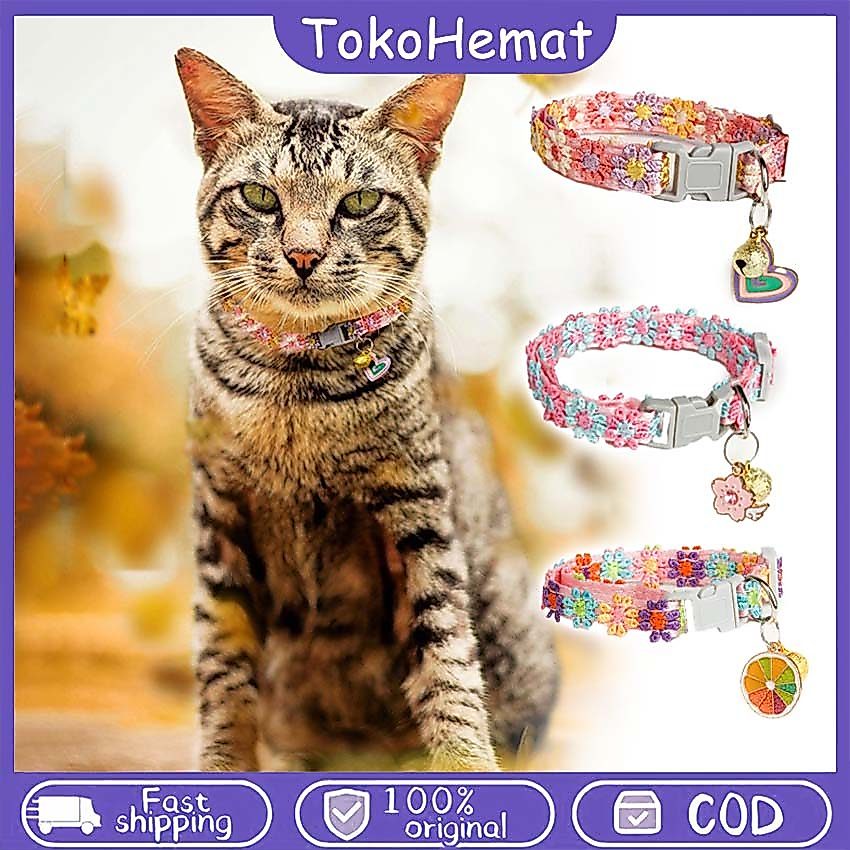 Aksesoris Hewan Kalung Kucing Lonceng Metal Kalung Peliharaan dengan Pendant Unik untuk Kucing