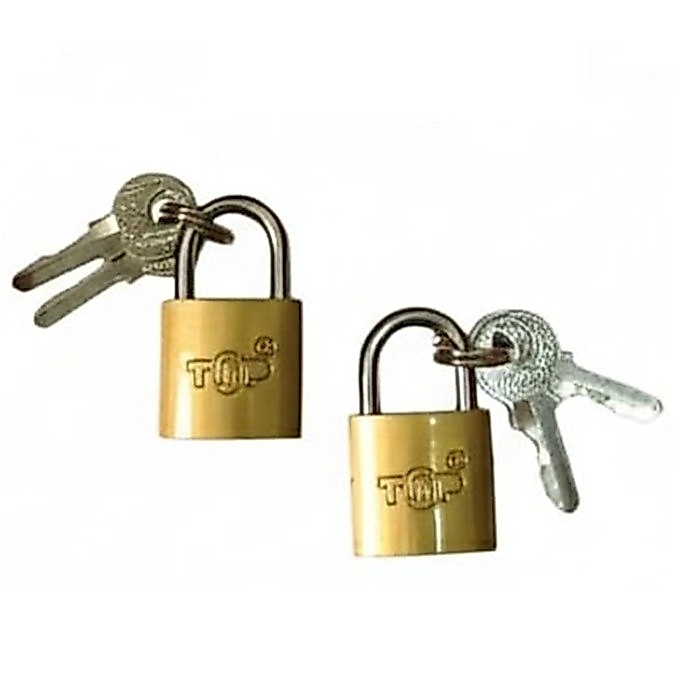 Gembok TOP 20mm Mini Koper Tas Travel Lemari Loker Brass Padlock Anti Karat + 2 Kunci Original (TK)