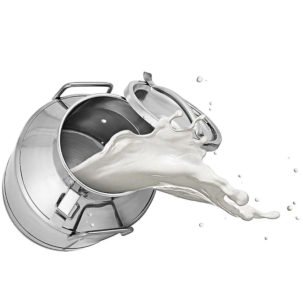 304 Stainless Steel Milk Can 15L Milk Bucket Wine Pail Bucket Milk Can Tote Jug with Sealed Lid Heav