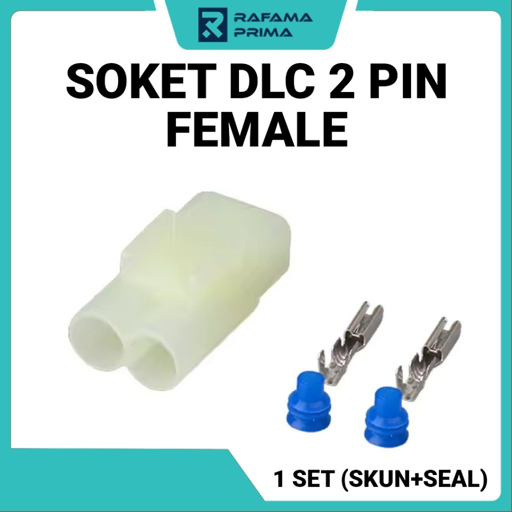 Soket DLC 2 Pin Female Putih 1 Set - Soket DLC Honda ADV PCX Waterproof