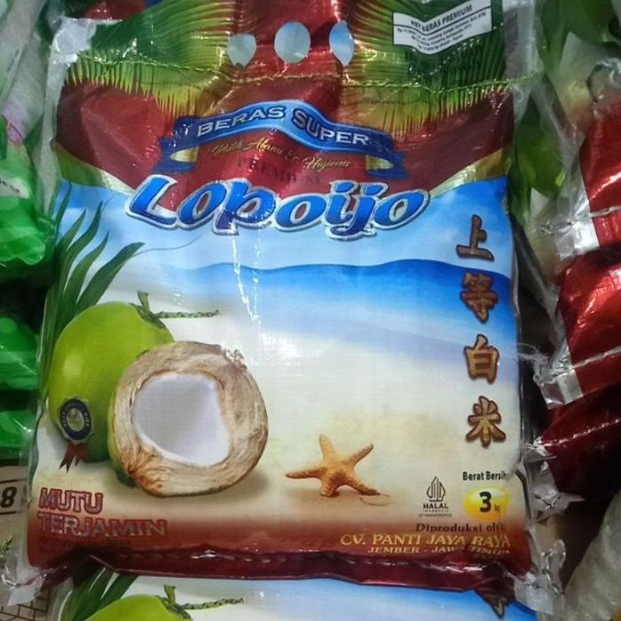 Beras LOPO IJO Premium 3Kg & 5Kg Beras Putih Pulen Bersih Berkualitas Pilihan Keluarga untuk Kebutuh