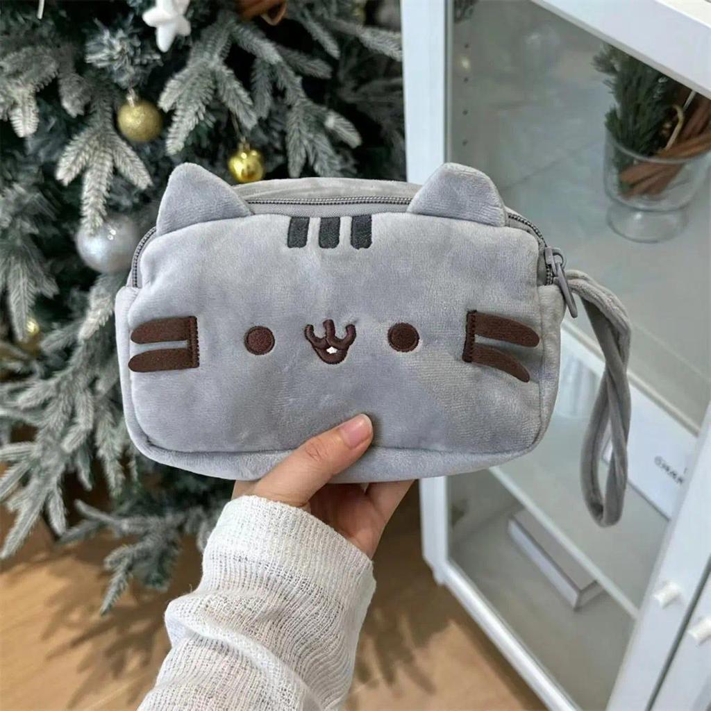 Kawaii Napping Pusheen Cat Plush Pendant Ins Fashion Cute Multifunctional Storage Bag Keychain Soft 