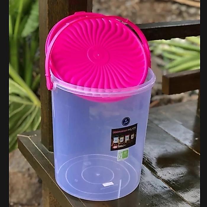 Toples Plastik Shinpo 20 Liter/Toples Kerupuk/Toples Makanan 20 Liter