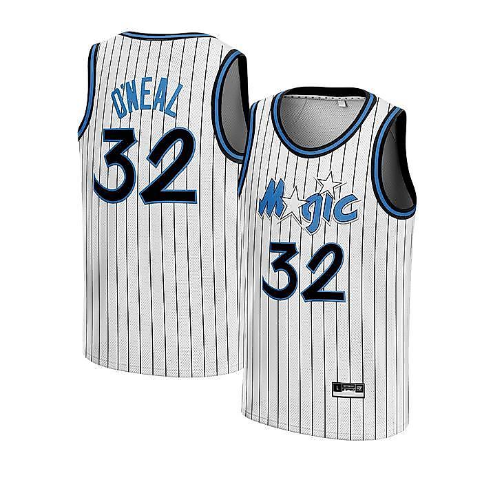 [ORIGINAL] Jersey Shaquille O'neal Orlando Magic #32 PUTIH GARIS WHITE - Swingman Bola Basket Baju