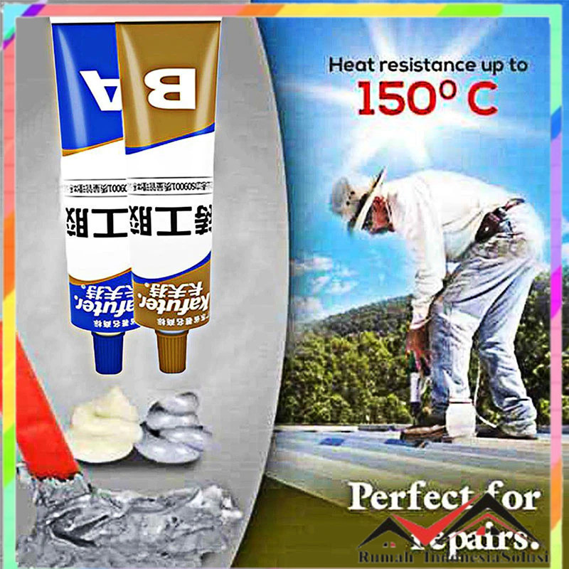 

- Kafuter Lem Caster Glue A+B Metal Repairing Adhesive Glue 100g - K9119 -