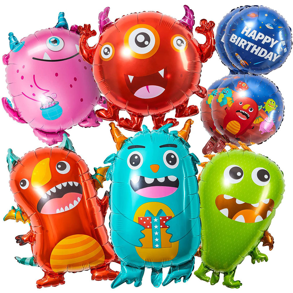 

5/14Pcs Little Monster Balloon Set Cartoon ET Extraterrestrial 2025 For Kid Outer Space Theme Birthday Party Supplies Decoration