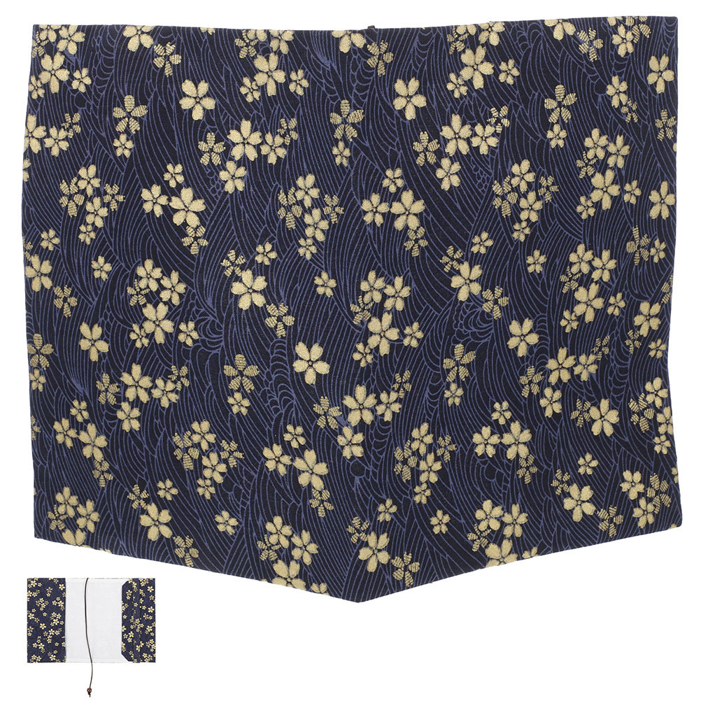 

Gold Foil Floral Fabric Book Cover Protector Sleeve Cloth Pouch Hardcover Dust Jacket Lover Student Composition