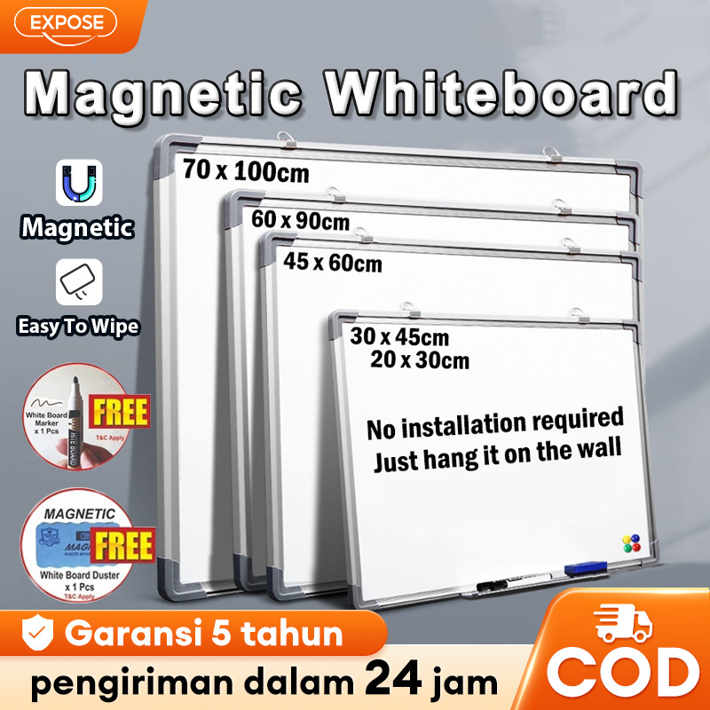 

Papan tulis magnetic whiteboard tidak berbau aman pemakaian untuk les privat 20CM*30cm-70CM*100cm