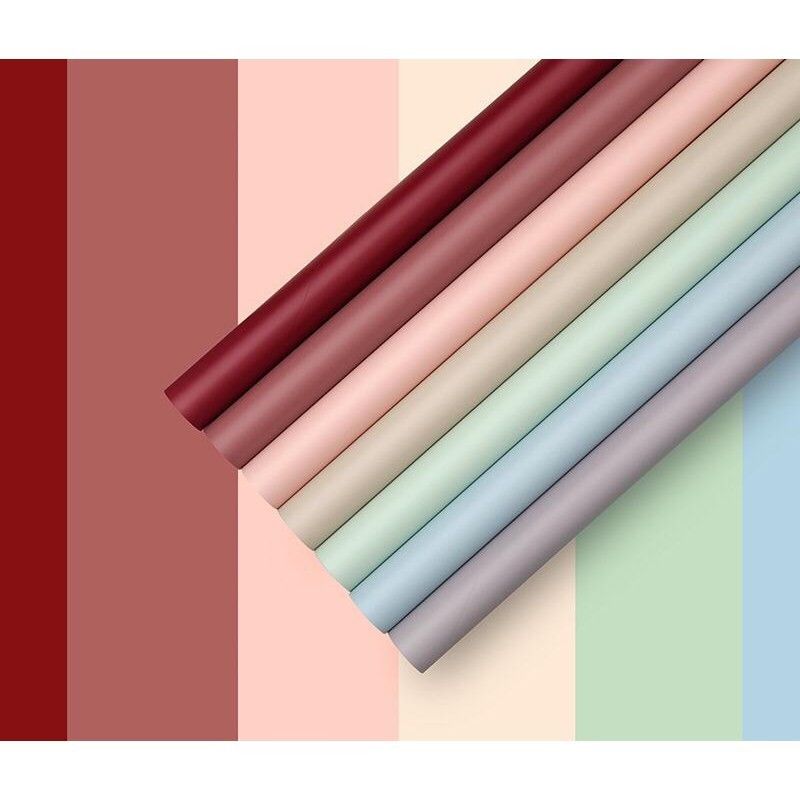 

(20 lembar) Flower Wrapping Paper Doff Color Cellophane / Kertas Bunga Buket Full Color Solid Polos Matte Opp