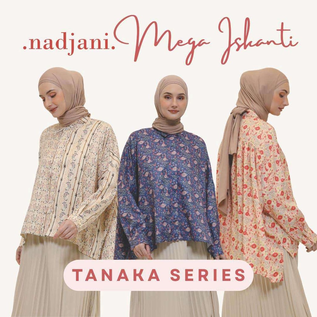 Nadjani X Megaiskanti Tanaka Kemeja kancing wanita