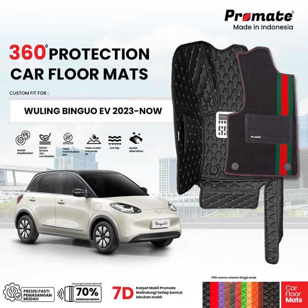 PROMATE Karpet Mobil Wuling Binguo EV 2023-N0W Customfit Premium 7D Fullset Sampai Bagasi