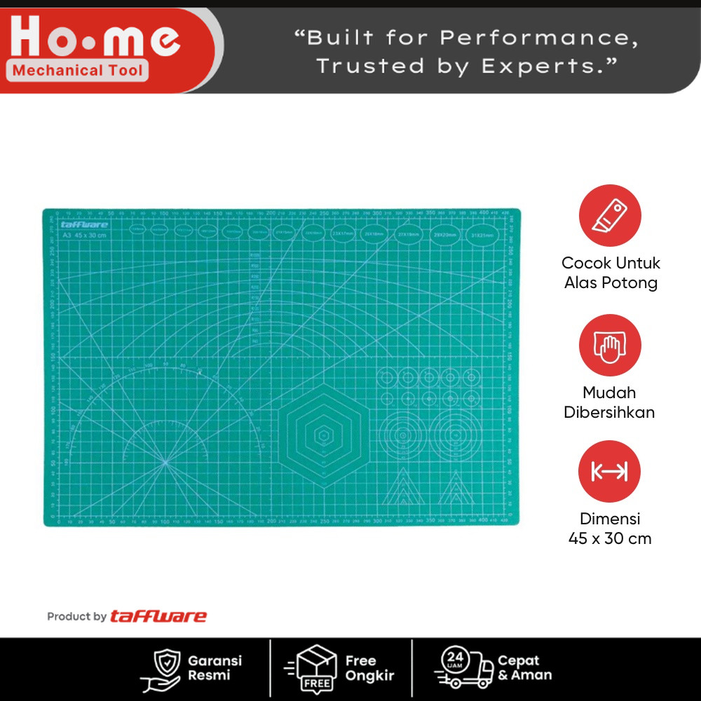 

Taffware Work Cutting Mat Pad A3 45 x 30cm - Green