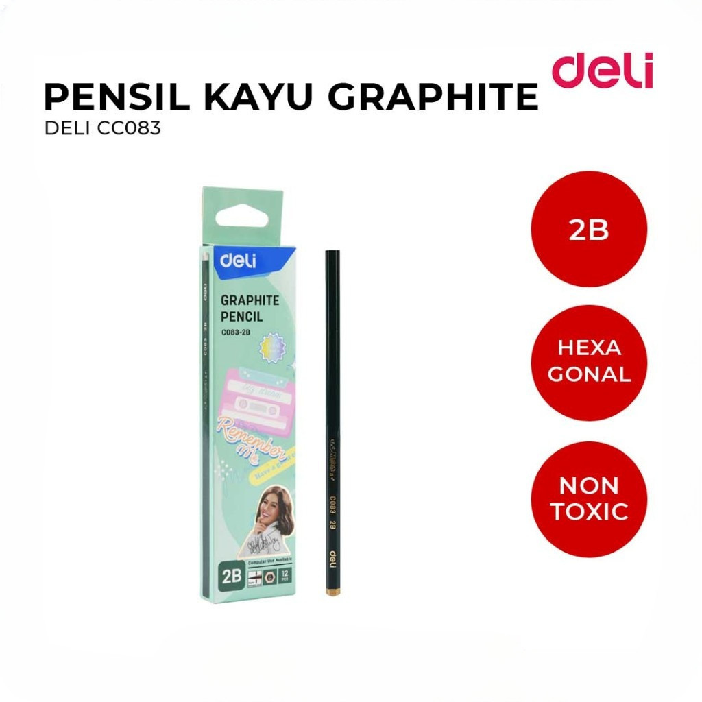 

Pensil / pencil Deli Graphite CC083 2B Special Agnes Mo Edisi Terbatas