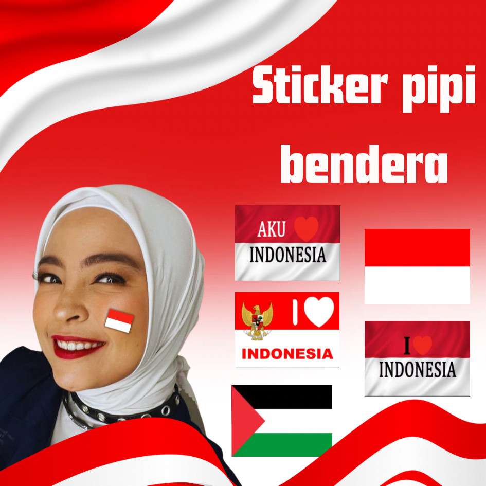 

Stiker Pipi Bendera Aku Indonesia/ stiker bendera/ stiker palestina / stiker merdeka