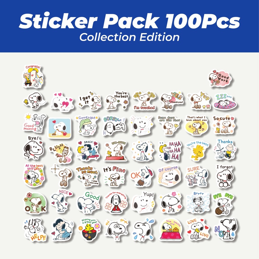

Hot Stiker Kartun Snoopy V42 Lucu Anti Air Stikers Berperekat Waterproof Sticker Decal Buat Motor Helm Buku Journal Koper Casing HP Laptop Botol Minum