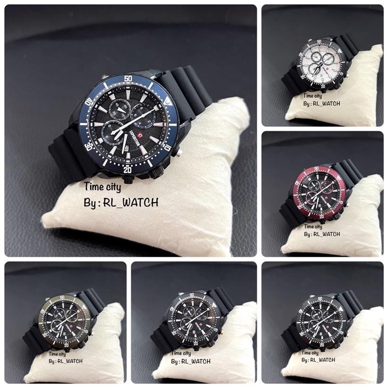 Jam Pria Expedition E6869 Karet Chronograph