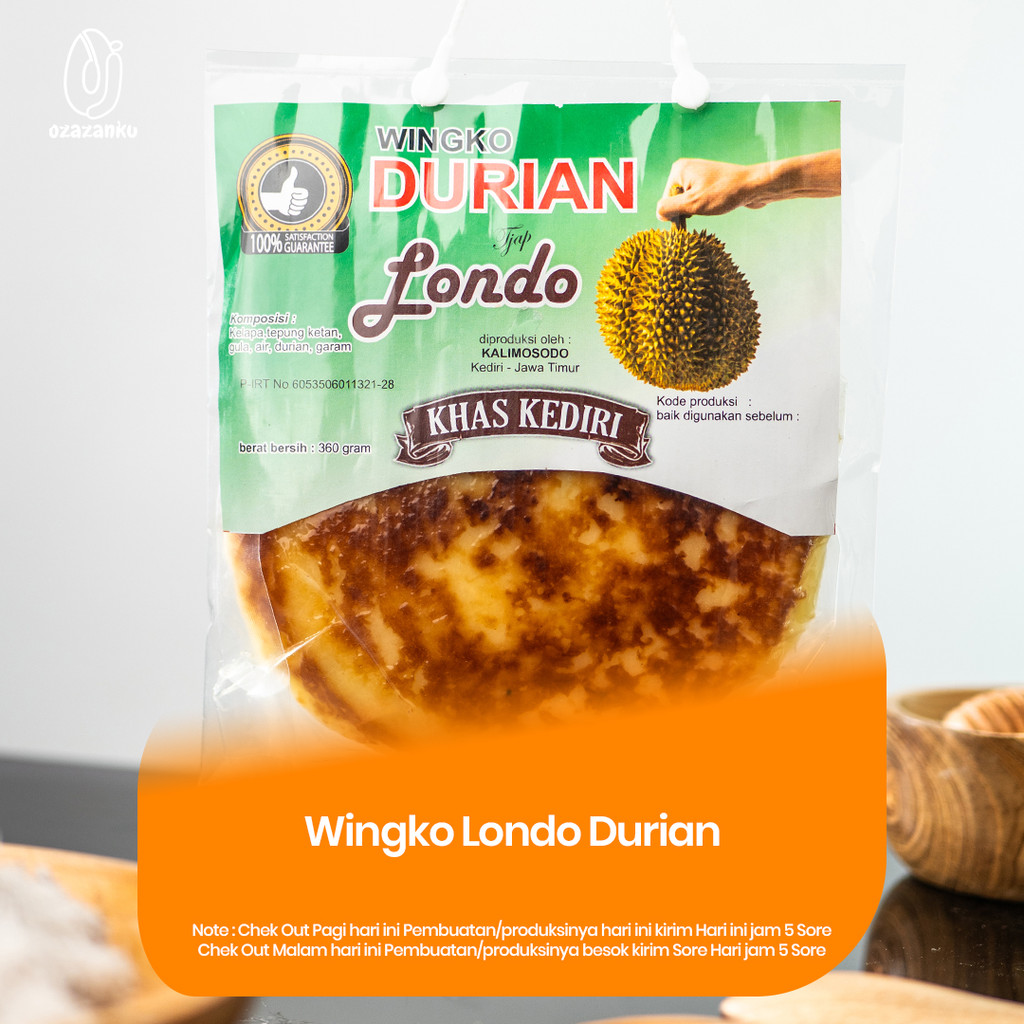 

Wingko Tjap Londo rasa Durian Kue Basah Tradisional dengan Butter - Khas Kediri