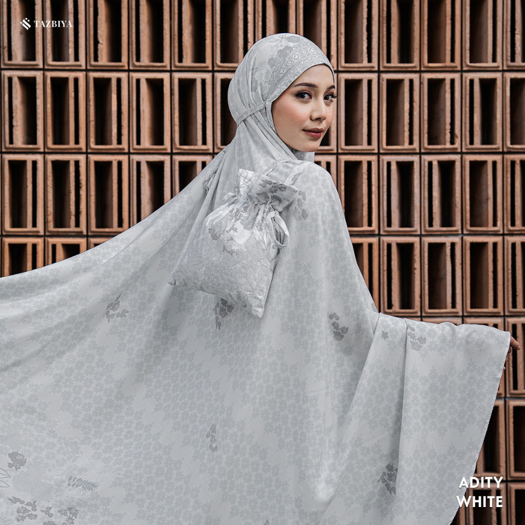 ORIGINAL TAZBIYA MUKENA ADITY SERIES | Mukena Rayon Motif Dewasa I Mukena Ramadhan Lebaran Adem Jumb