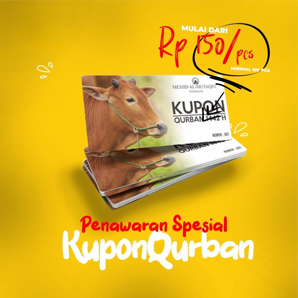Cetak Voucher Kurban / Kupon Qurban Custom