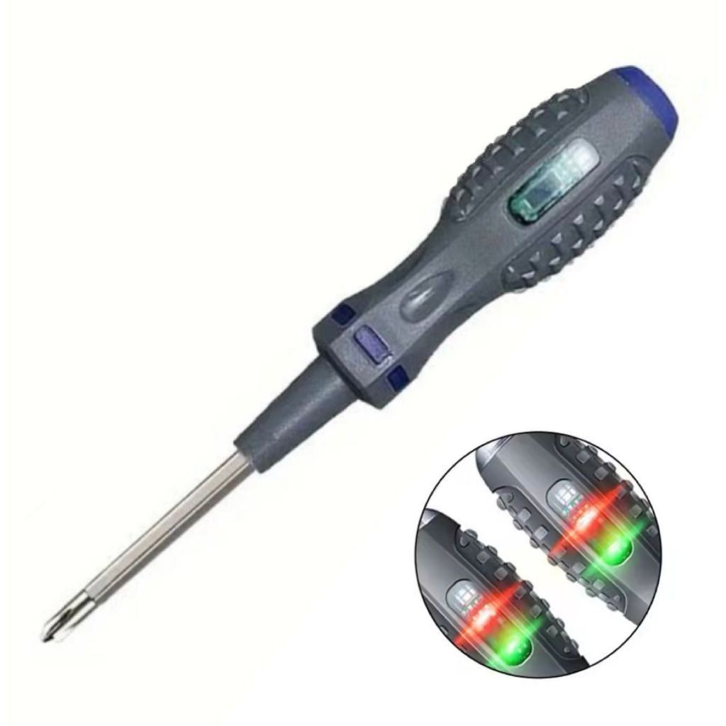 (GROSIRAN) Obeng Tespen Bolak Balik Dual LED Tespen Induksi Tester Lokasi Gagang Karet Anti Karat Sl