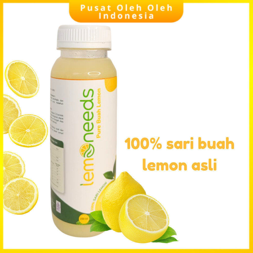 

Minuman lemon sehat 100% dari sari buah lemon vitamin C segar alami merk jenisa