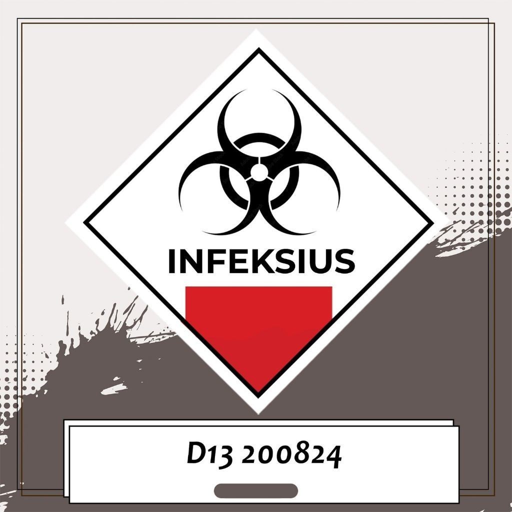 

Stiker Simbol Label K3 Limbah B3 Hazmat Infeksius multi Sticker Peringatan Kantor Rumah