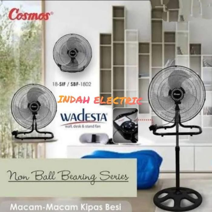 Kipas Angin COSMOS Tornado 18" 3IN1 SBF 1802 / SBF 1802 TERBARU - No Bubble Warp