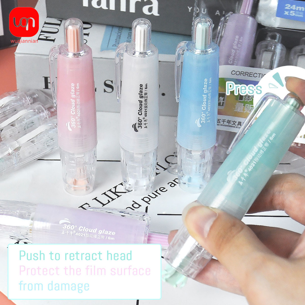 

WQN-1PC High Viscosity Correction with 3 Pieces Replacement Core 360° Durable Error Modification Pen School and Stationery