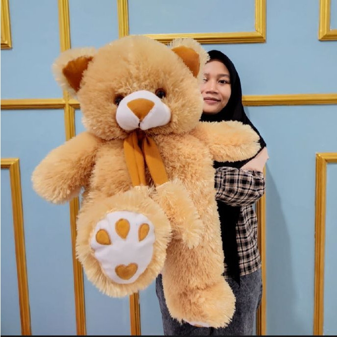 

Boneka Beruang Teddy Bear Syal jumbo Telapak L/XL 65/70 cm besar | Boneka lucu lembut
