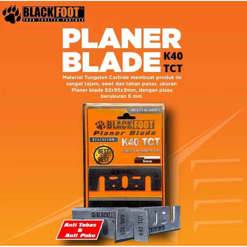 New mata pisau planer k40 blackfoot / mata pisau planer 6mm tct / mata pisau mesin serut / pisau pla