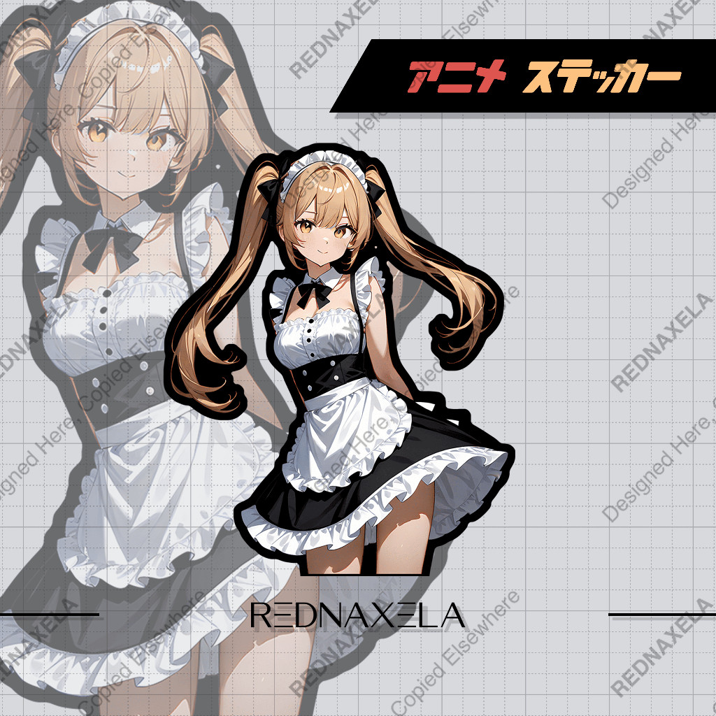 Stiker Vinyl Maid Anime Girl Vol.1 Waterproof Outdoor Durable Sticker
