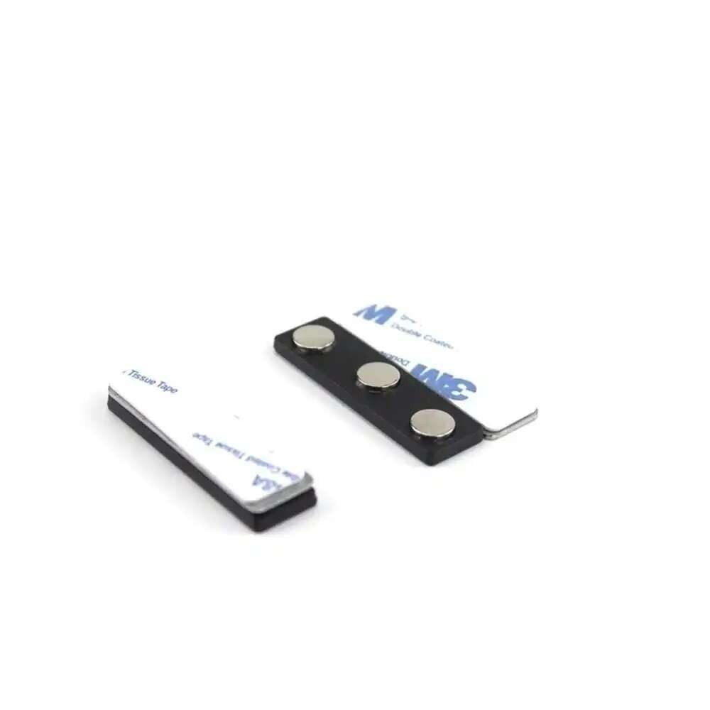 

10pcs 45*13mm Wholesale Black Name Badge Magnets Metal Strong Magnetic Name Id Tag Badge Fastener Holder Card Tag High Quality