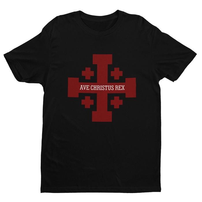 (COD) Kaos Rohani Kristen Jerusalem Cross Black - S