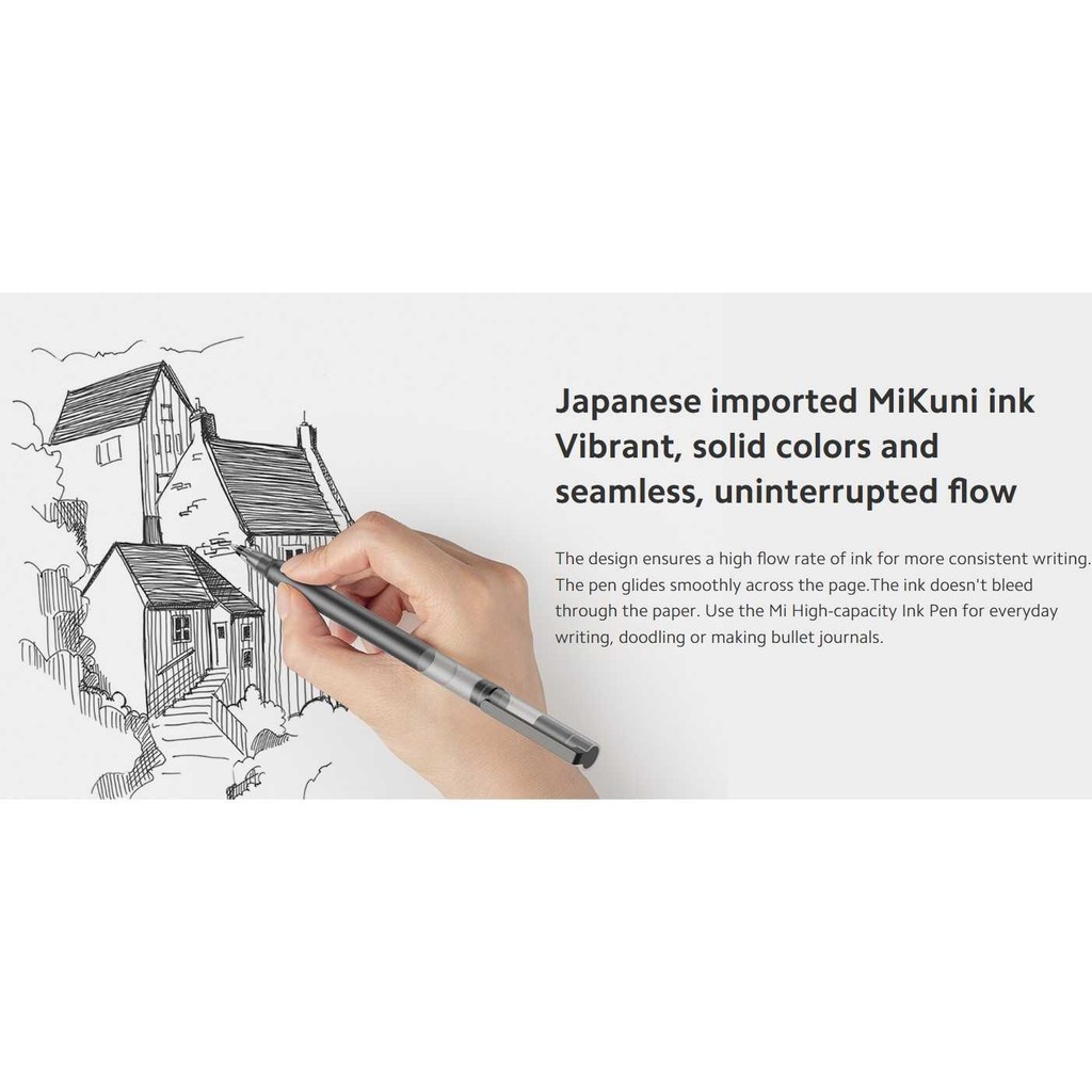 

[ ALFA ] Xiaomi Mi Jumbo Gel Ink Pen Pena Cair Pulpen 0.5mm 10 PCS - MJZXB02WC