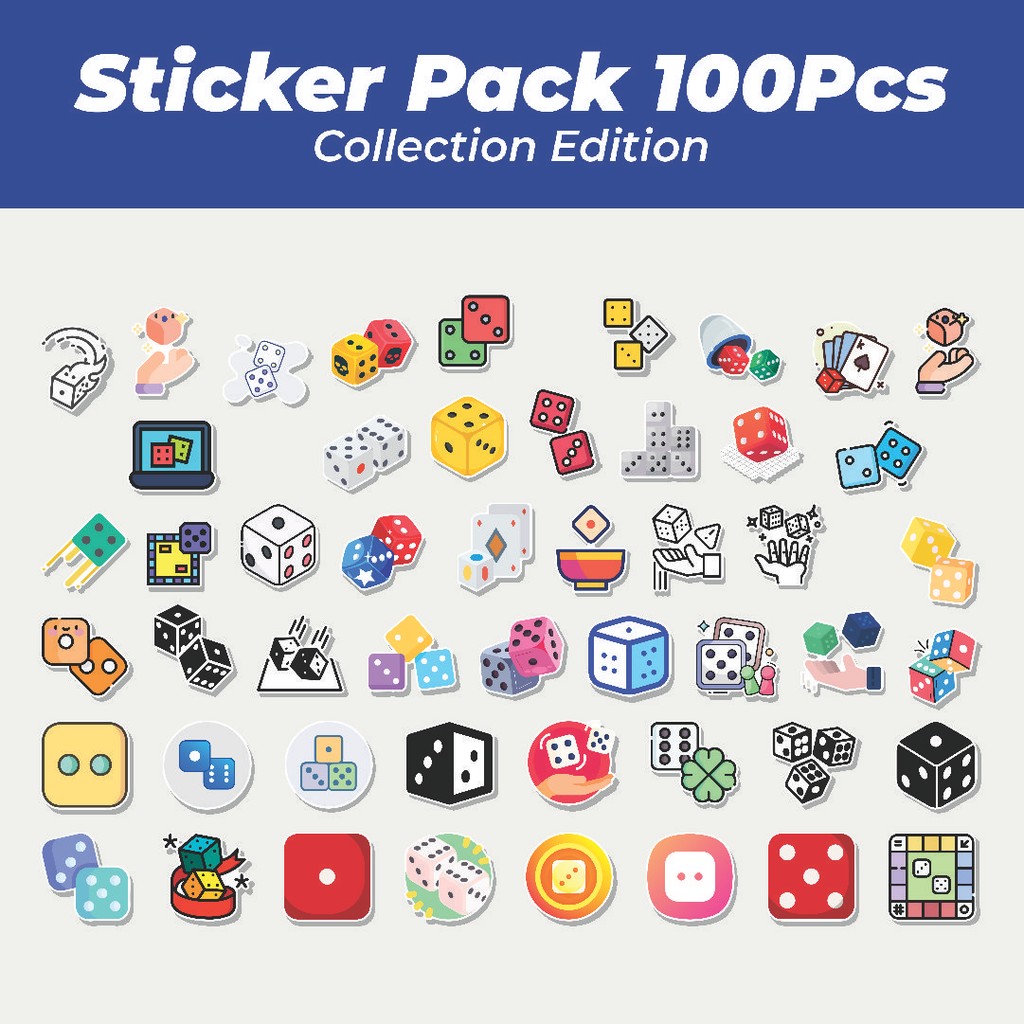 

Hot Stiker Permainan Dadu Mix Lucu Anti Air Stikers Berperekat Waterproof Sticker Decal Buat Motor Helm Buku Journal Koper Casing HP Laptop Botol Minum