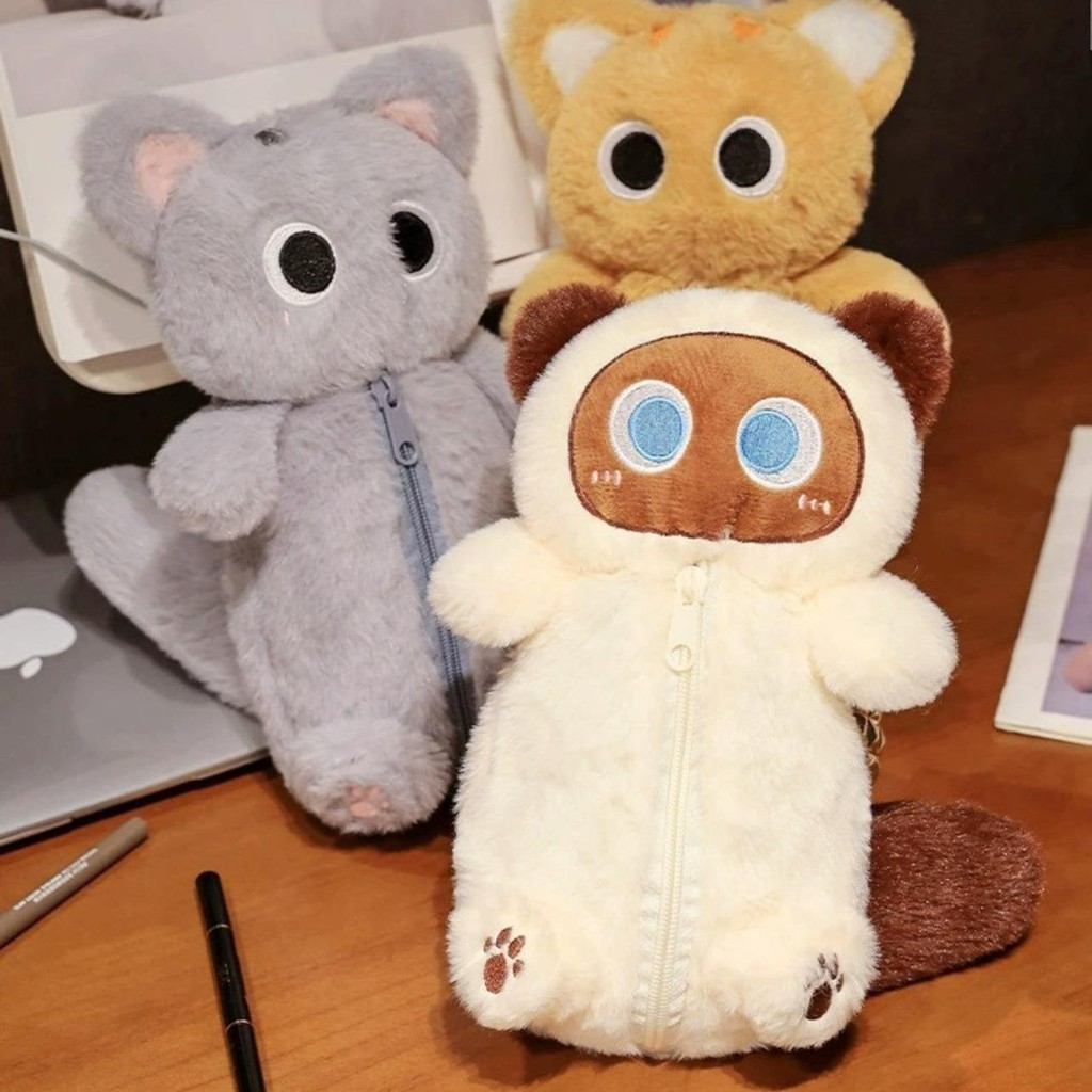 

Tempat Pensil Boneka Bulu Lucu CATS PLUSHIE Edition Cute Pencil Case Kotak Pensil Stationery Bag Kawaii Doll Craftycharm