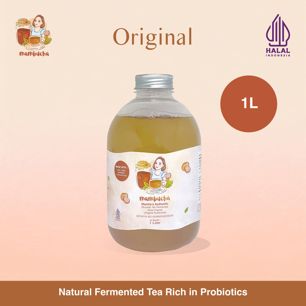 

Kombucha Teh Fermentasi Original Mambucha 1 Liter