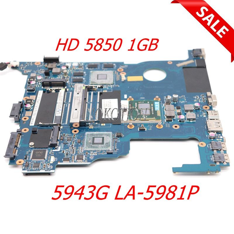 NOKOTION NCQF0 LA-5981P MB.PWL02.001 MBPWL02001 For ACER aspire 5943G PC Motherboard HM55 DDR3 HD585
