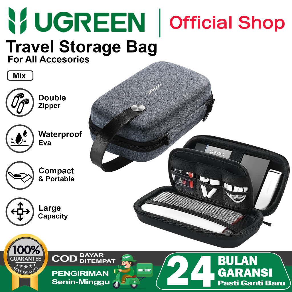 UGREEN Tas Hardisk Eksternal HDD Storage Bag EVA Pouch 50274