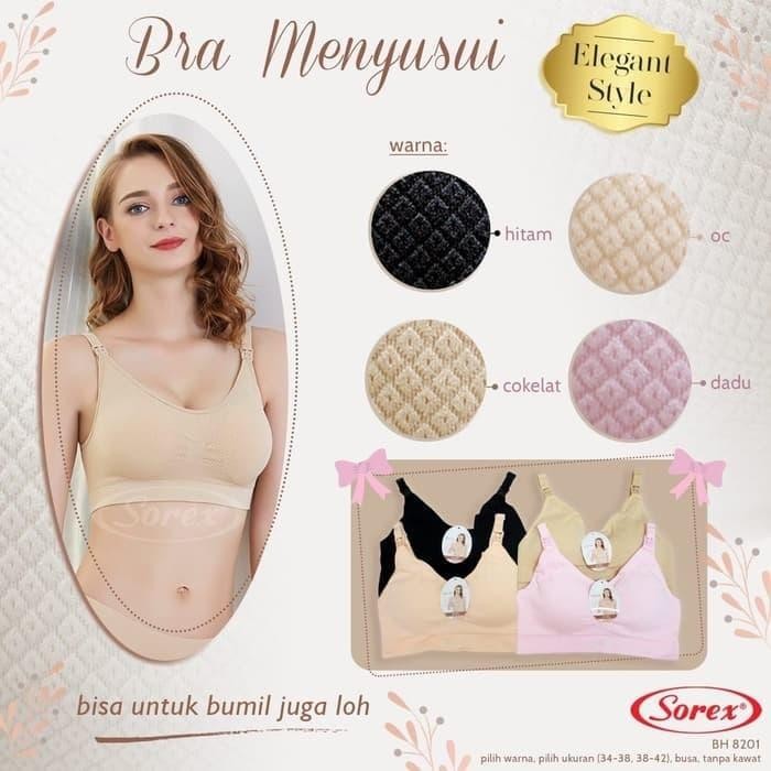 [PROMO] bh / bra menyusui sorex 8201 bh / bra ibu hamil / nursing bra - Hitam, size 34-38