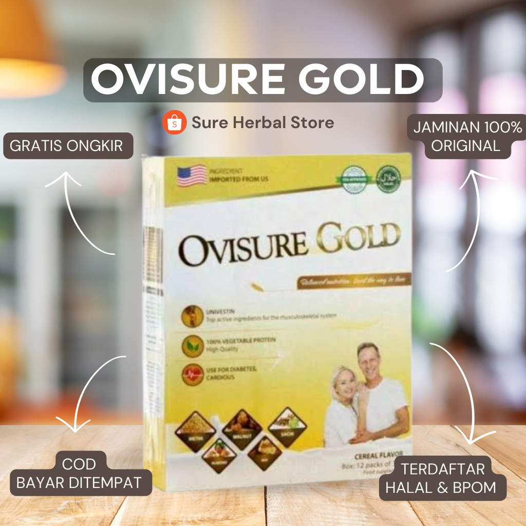 

PAKET 2 BOX OVISURE) KEMASAN TERBARU TH 2025 - OVISURE GOLD USA SUSU UNTUK TULANG DAN SENDI
