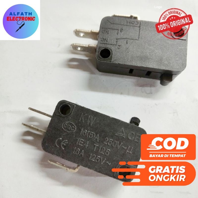 MIKROSWIT MICRO LIMIT SWITCH HITAM PLAT PENDEK KUALITAS BAGUS