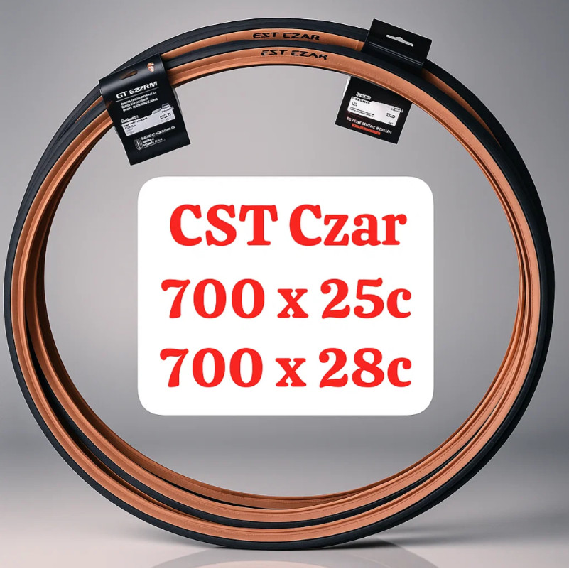 CST Czar Ban Luar Sepeda Road Bike Balap Tanwall Skinwall Coklat Non Foldable 700 x 25C 28C 700x25c