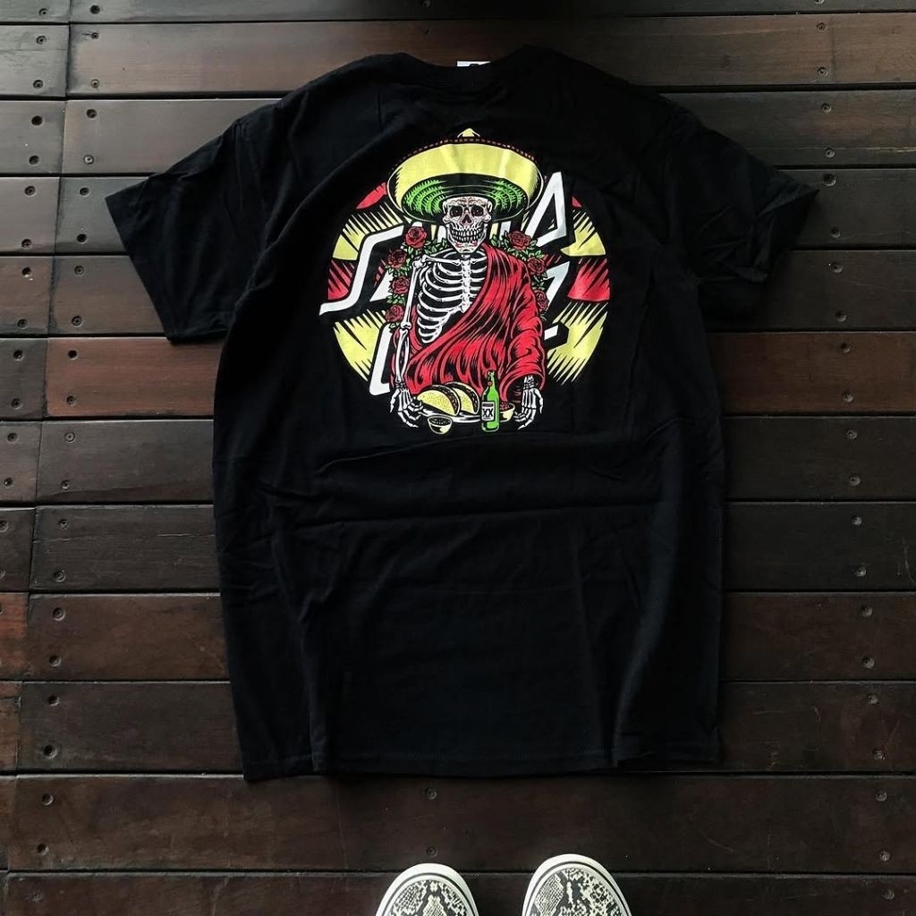 HOT SANTA CRUZ - GUZMAN DINING DOT TSHIRT BLACK