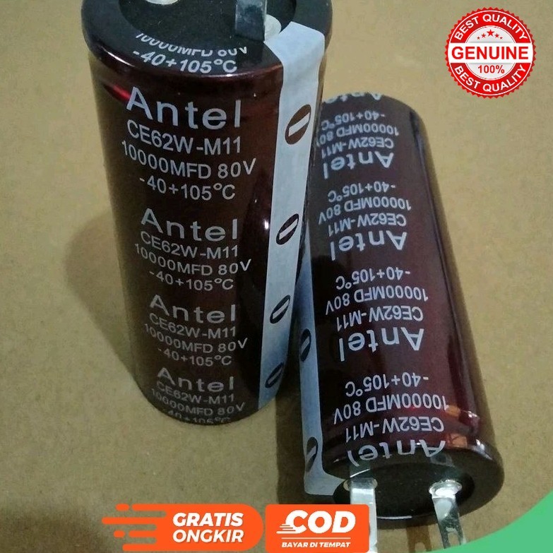 KAPASITOR ELKO 10.000UF 80VOLT ELCO 10000 UF 80 VOLT ANTEL
