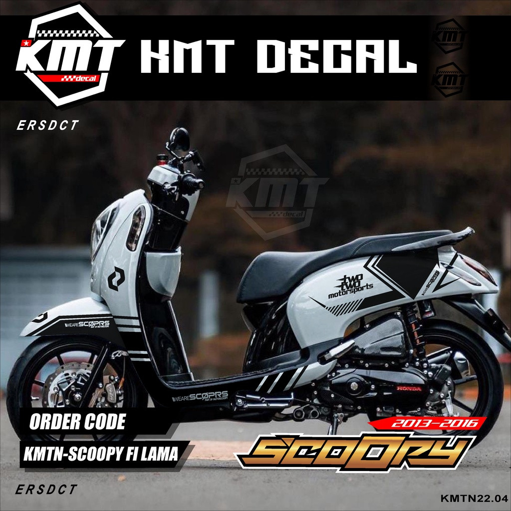 (BISA COD) Decal Scoopy full body Full Blok Skuter Scoopy - Dekal Sticker Scoopy Fi 2013 2014 2015 2